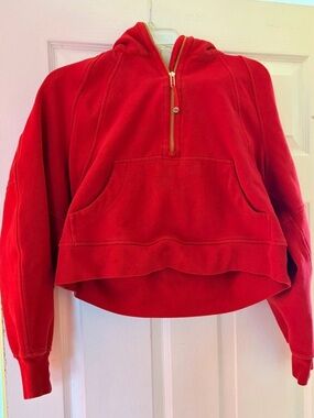 lululemon Red Lunar New Year Scuba Hoodie with Gold Logo (Limited Edition)